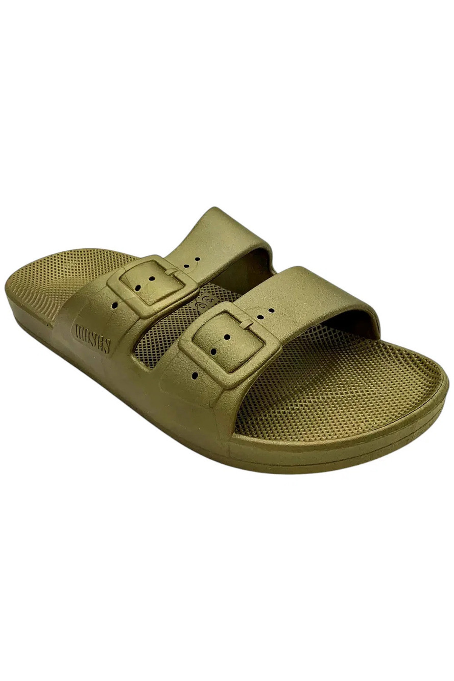 Freedom Moses Slide Sandals The Metallics Athena - Medium